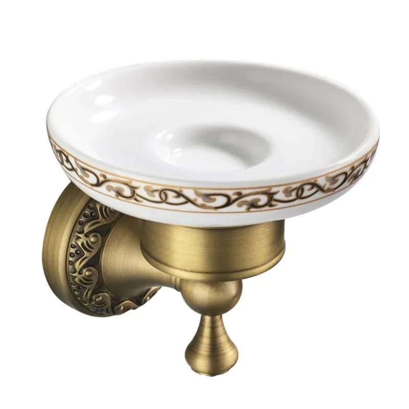Flower chassis brass  dish bathroom soap net box hotel bathroom ashtray European soap rack bathroom single dish