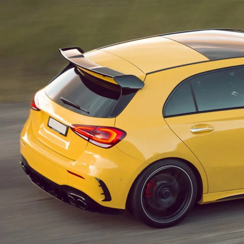 For 2019-2022 For Mercedes Benz A Class W177 A180 A200 A220 A260 AMG Gloss Black / ABS  Rear Roof Spoiler Tail Wings Body Trim
