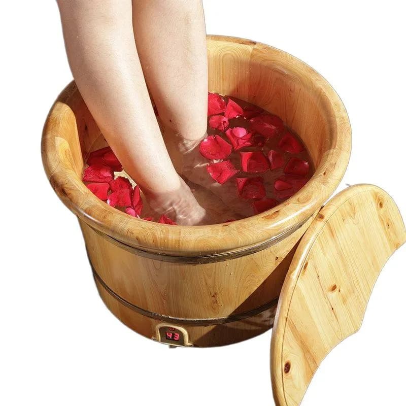 Electric heating multi-function automatic foot soaking wooden bucket Electric foot soaking bucket