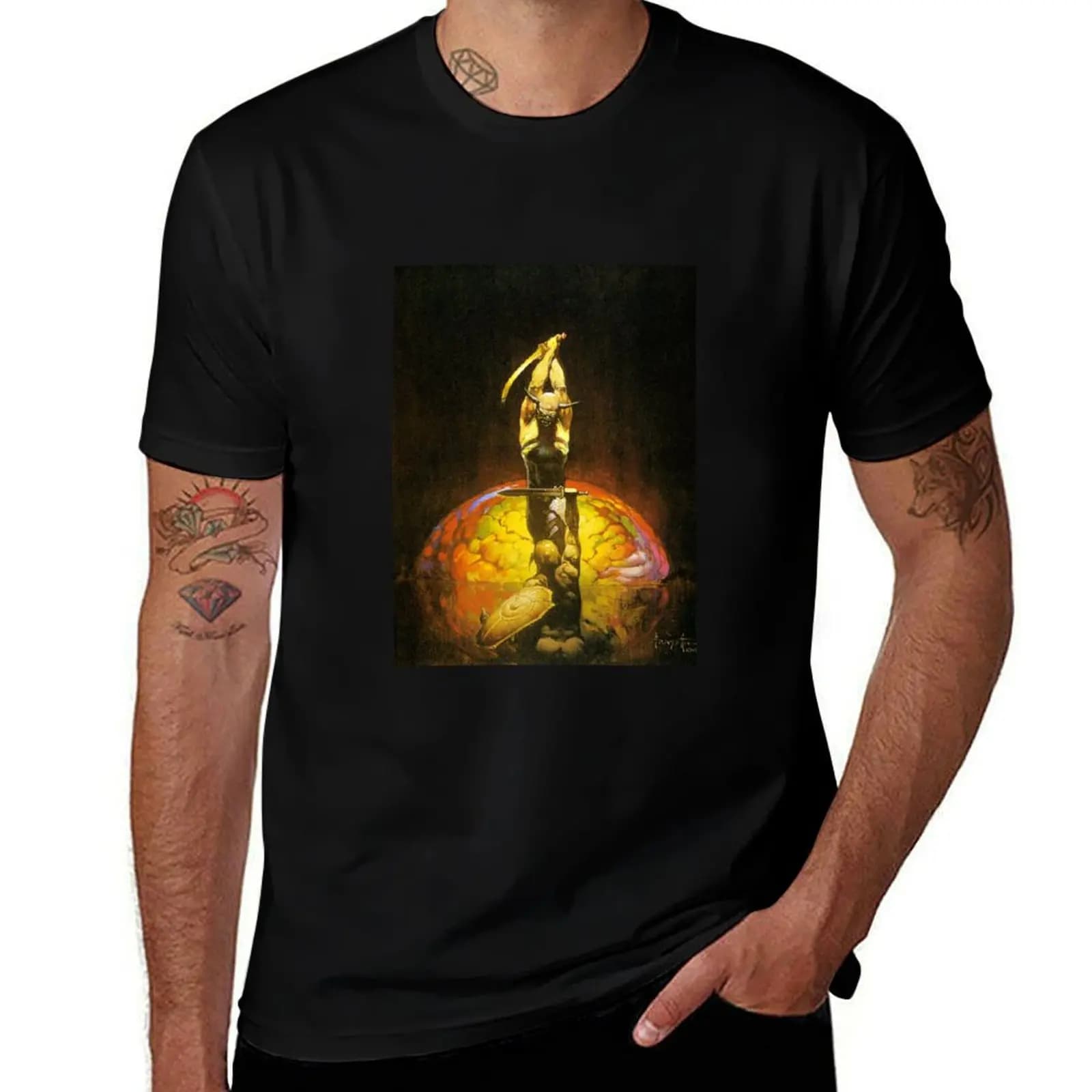 Frank Frazetta T-Shirt t shirt man casual T-Shirt