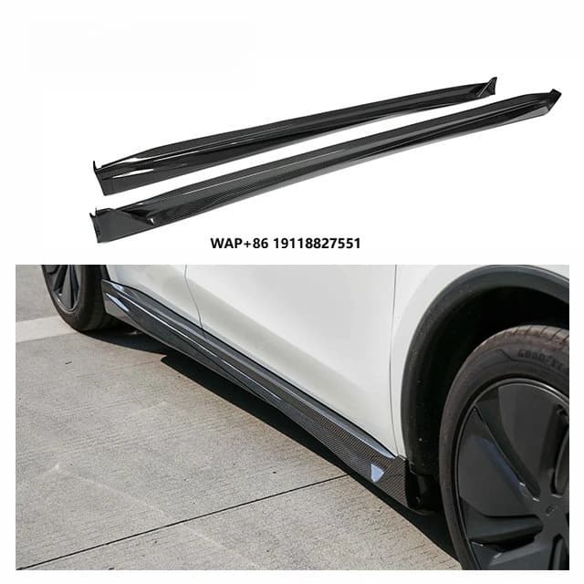 For New  Model Y Dry Carbon Fiber Side Skirt Body Kit 24-25 Model Y Dry Carbon Fiber Side Skirt
