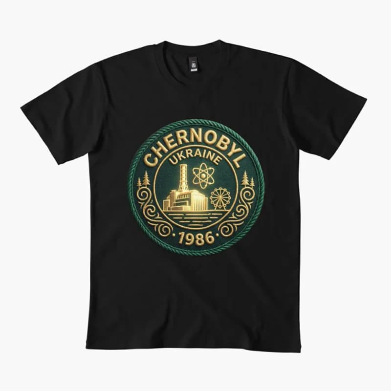 Chernobyl Danger exclusion zone Nuclear disaster Retro gift t shirt Ukraine – Reactor & Ghost Wheel Graphic Clothes All size Top