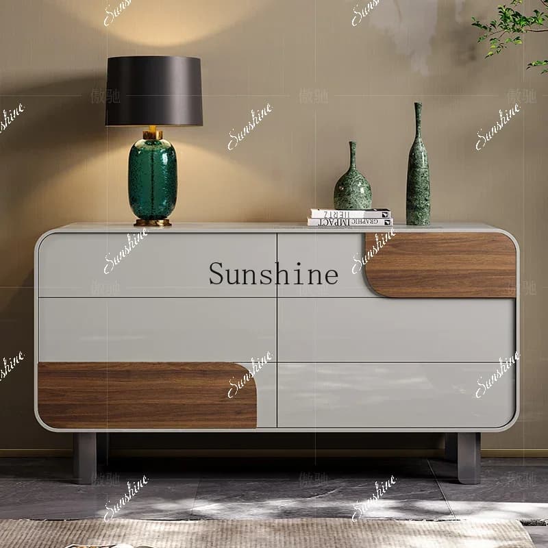 Premium walnut paint TV storage drawer storage porch chest  FT