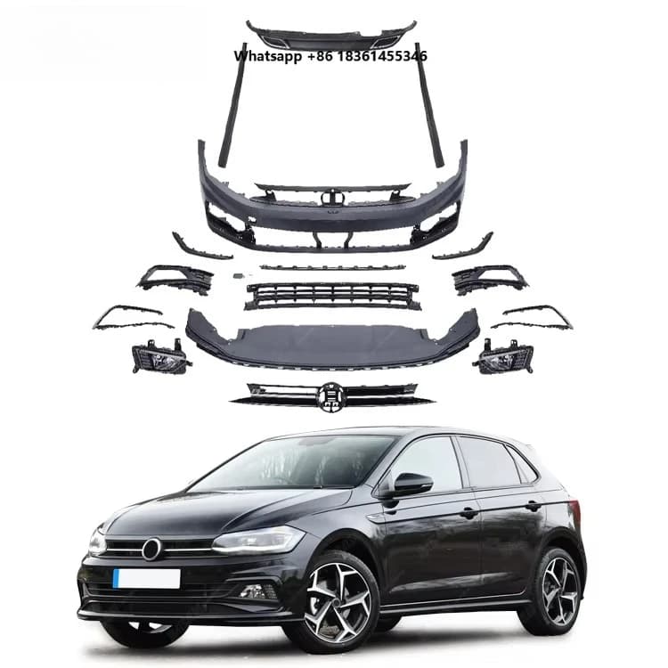Auto Parts R Line Style Body Kit for POLO 2019  Front Bumper Car accessory Kit