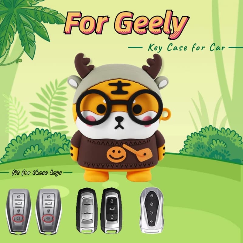 For Geely Coolray X6 X7 EX7 Geometry C Emgrand Global Kulrey Hawk GX7 Okavango NL3 SUV GT GC9 Emgrand 7 GX3 Atlas Car Key Cover