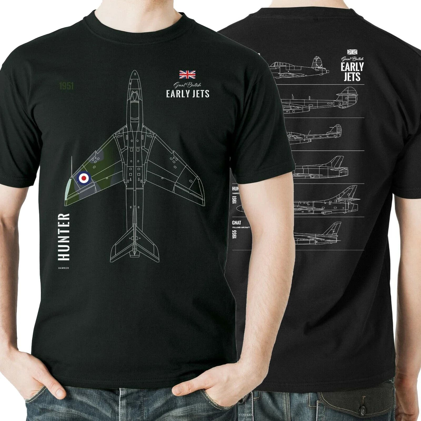 Royal Air Force Hawker Hunter Fighter Aviation T-Shirt 100% Cotton O-Neck Summer Short Sleeve Casual Mens T-shirt Size S-3XL