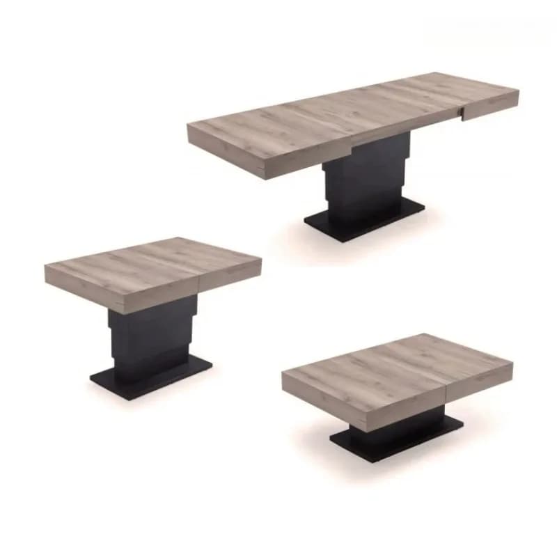 Solid wood dining table Light luxury lifting coffee table Dual-purpose multi-functional retractable dining table Household