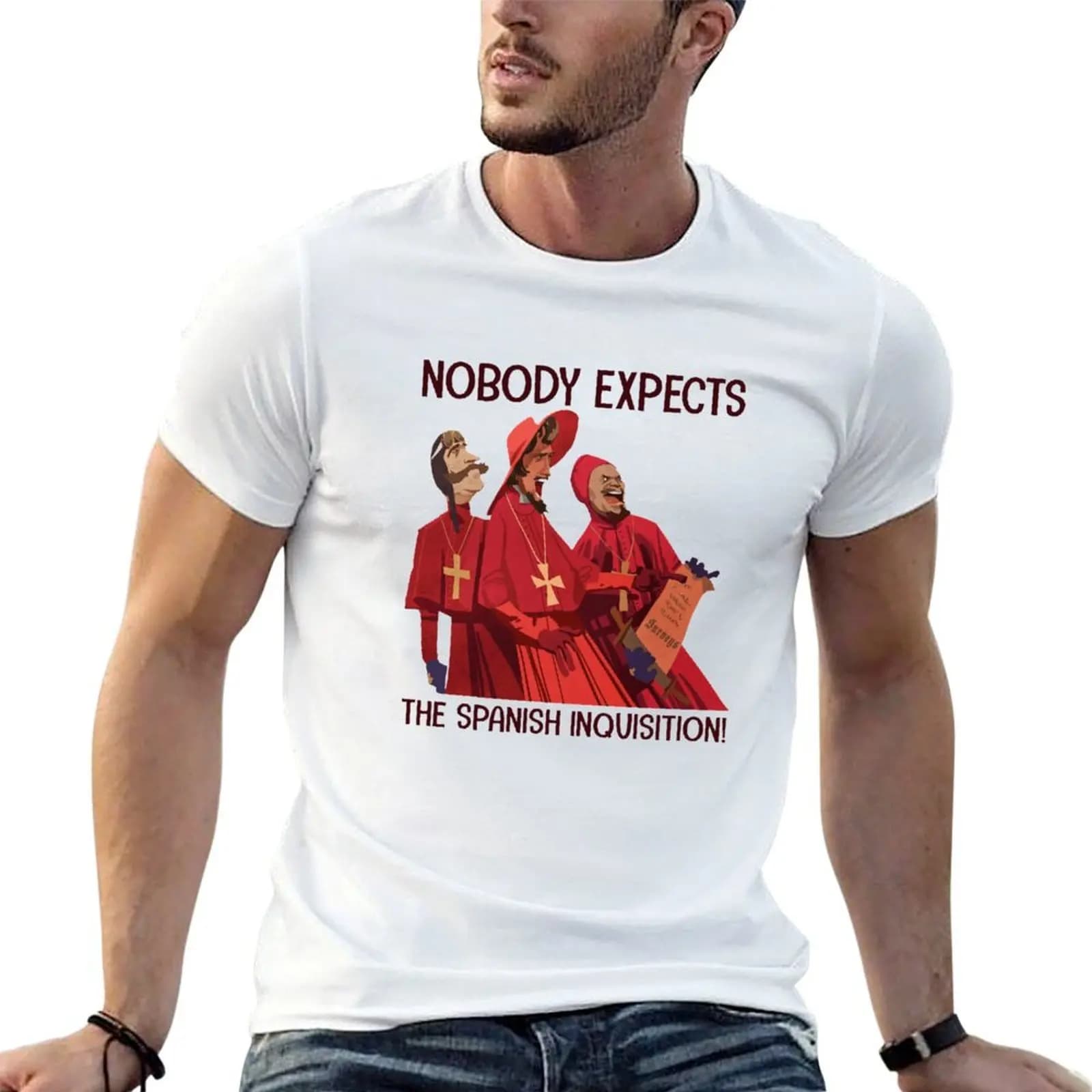 Nobody Expects The Spanish Inquisition T-Shirt quick drying new edition black t shirts for men
