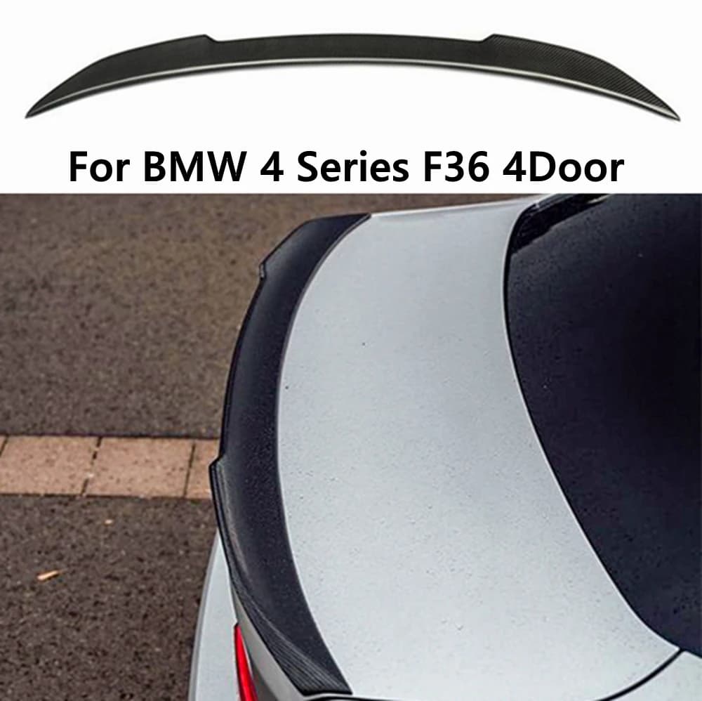 For BMW 4 Series F36 4Door Cran CS Style Carbon fiber Rear Spoiler Trunk wing 2014-2019 FRP Forged carbon