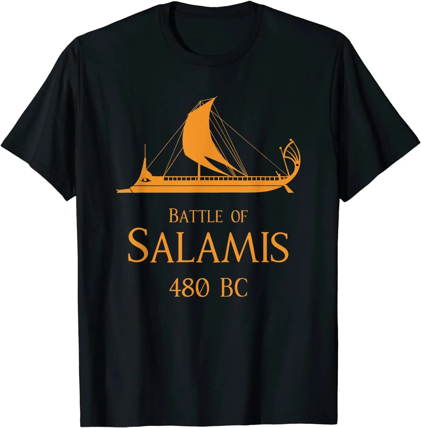 Ancient Greek Maritime History - Battle of Salamis Men T-Shirt Short Sleeve Casual Cotton O-Neck Summer Tees