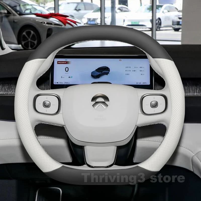 Leather Car Steering Wheel Cover For NIO ET7 ES7 2022 2023 2024 Covers For Covers Auto Steering Wheel NIO ES7 2024 Accessories