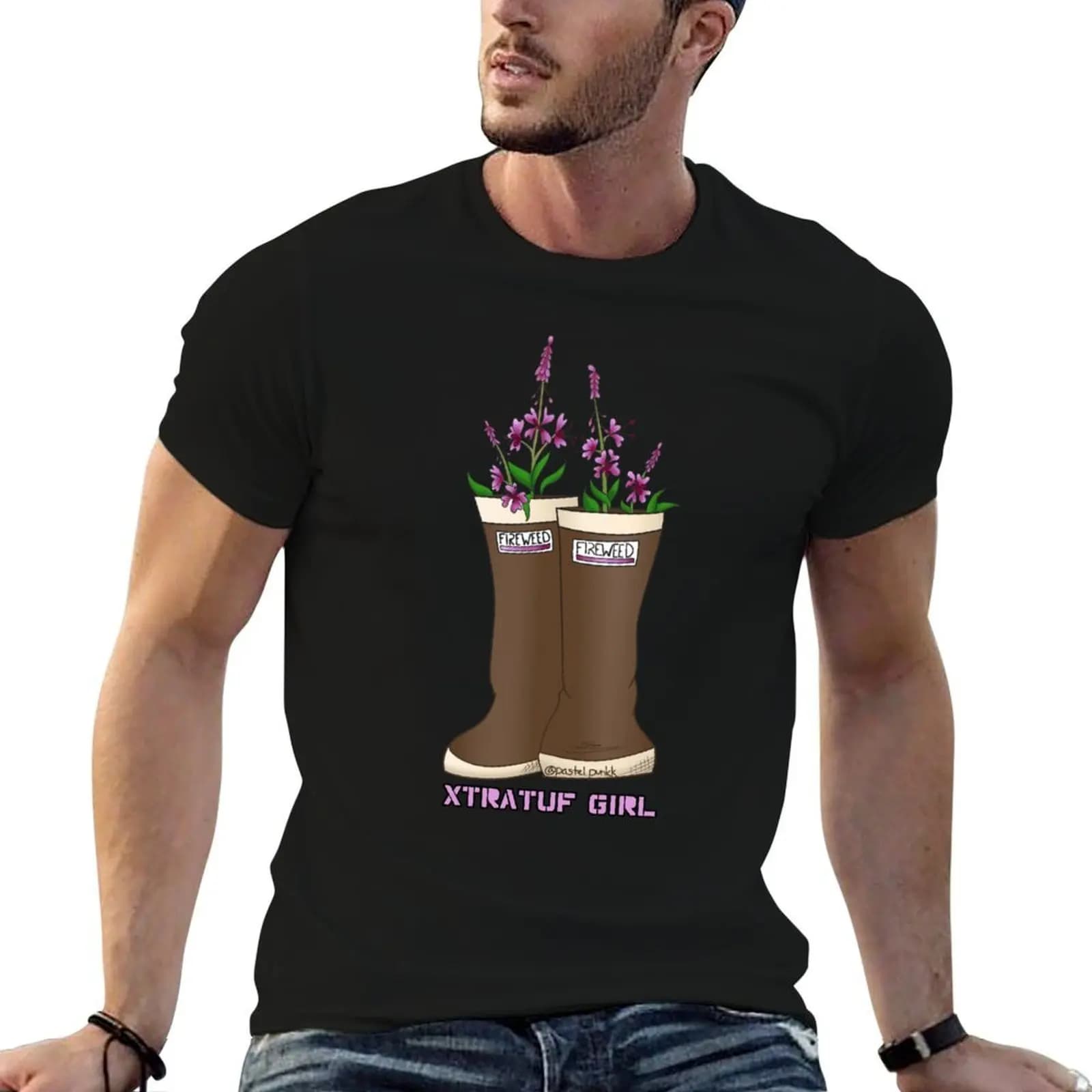 Xtratuf Girl Fireweed Digital Version T-Shirt affliction shirts korean fashion Men's t-shirts