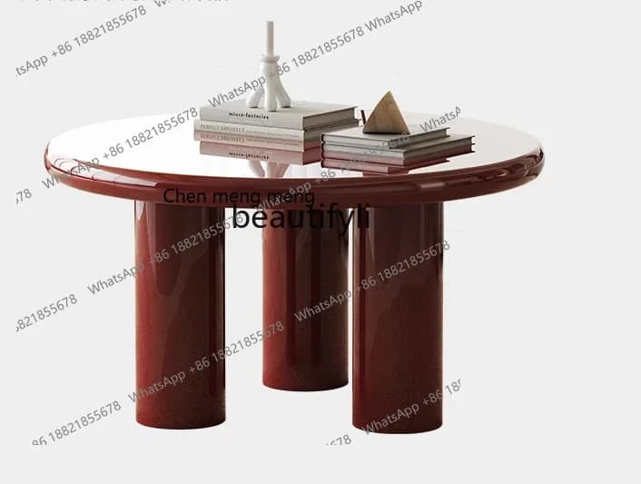 182C Home Living Room round Tea Table Simple Modern Light Luxury Small Apartment Designer High Sense Small round Table
