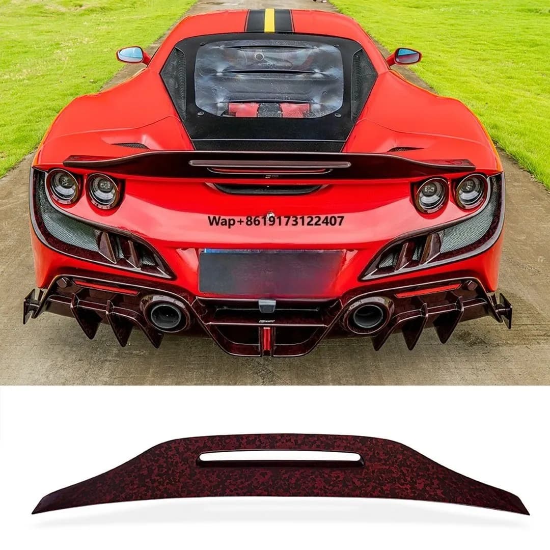 F8 Dry Carbon Fiber Forged Wing Spoiler Car Body Kits Auto Parts Modification Accessories CMST Style