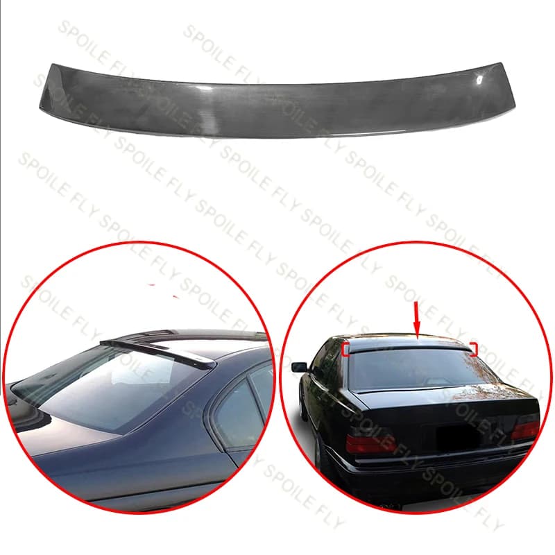 For BMW 3 Series E36 1990-2000 4-Door Sedan High Quality ABS AC Style Car Rear Wing Roof Spoiler Glossy Black