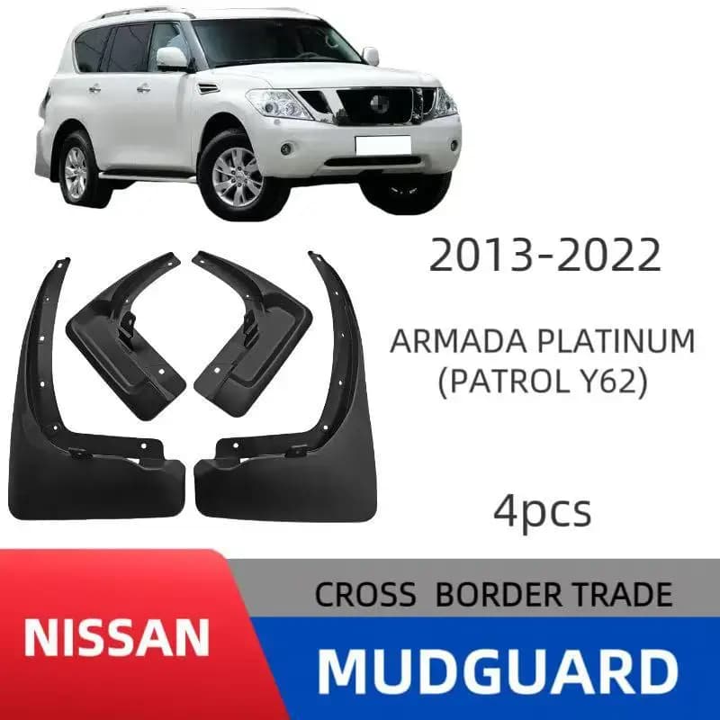 OEM Style Mud Flaps Full Set Exact Fit For Nissan For Patrol Y62 For Armada Platinum 2011 To 2021 Models