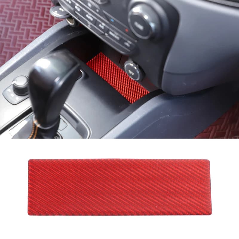 Center Console Storage Slot Pad Soft Carbon Gear Shift Storage Mat Car Interior Accessories For Ford Ranger P375 T6 2015-2021