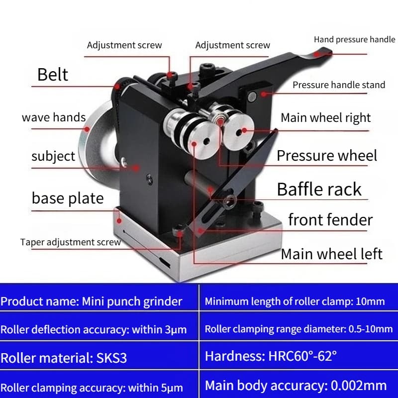 Ultra Precision 0.005 Accuracy Grinder Punch Mini Needle Fixture Concentricity Measuring Instrument for Grinders