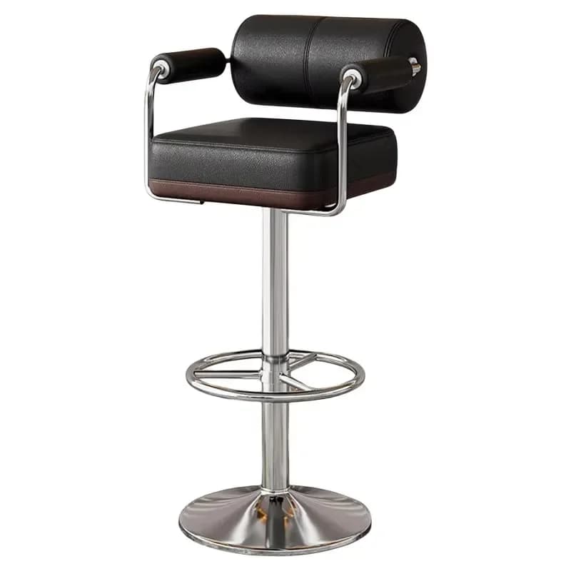 Home High Nordic Metal Luxury Gold Kitchen High Leather Modern Furniture Bar Tables and Chairs