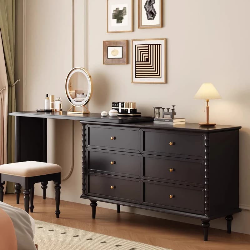 Modern Vintage Dressing Table Cosmetics Storage Beauty Bedroom Dressing Table Mid Century Luxury Penteadeira Trendy Furniture