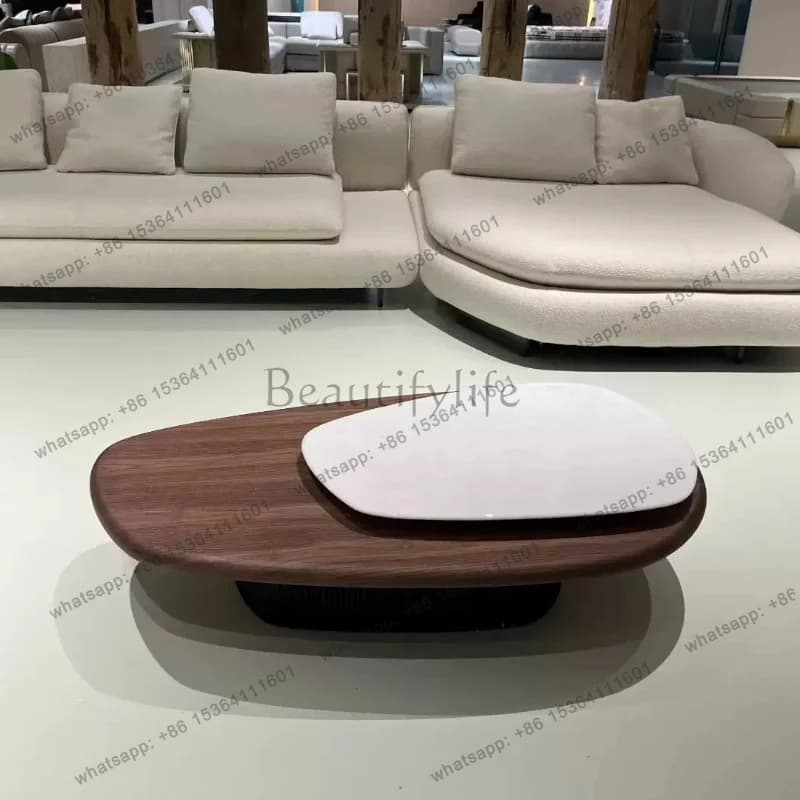 YJ Storage Drawers Coffee Table Living Room Decoration Modern Luxury Coffee Table Nordic Aesthetic Mesa Auxiliar Home Furniture