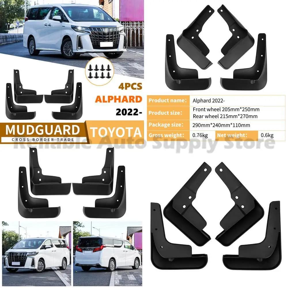 For Toyota Alphard 2022-2025 Mud Flaps Fender Liner Auto Accessories Drop Shipping High Quality Durable Protection