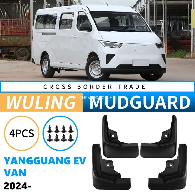For Wuling Yangguang EV Van 2024-2025 Premium Rubber Mud Flaps High Quality Car Accessories Durable Protection Stylish Design