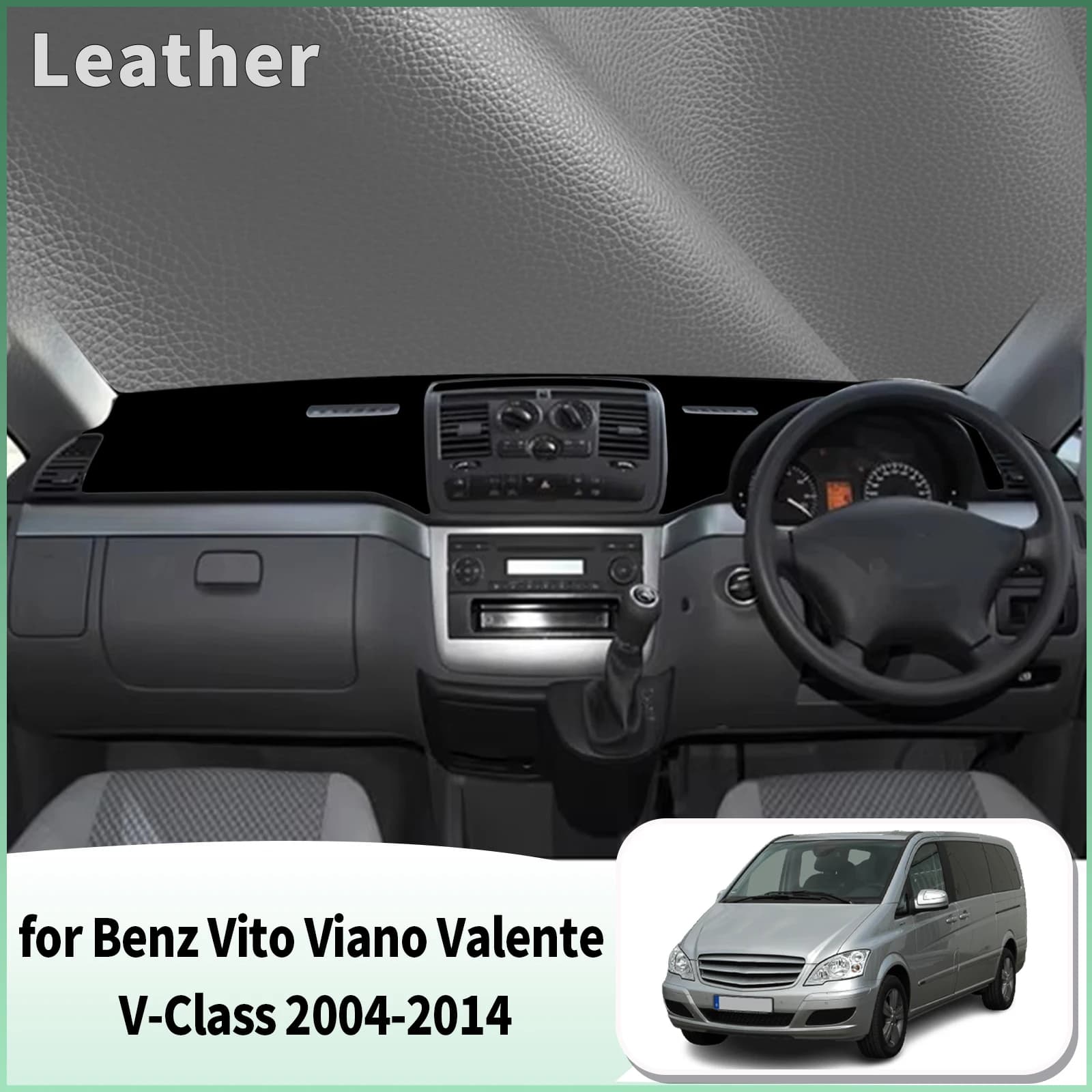 for Benz Vito W639 Viano Valente 2004-2014 V Class Dash Mat Dashboard Cover Dashmat Universal Heat Insulation Sun Protection