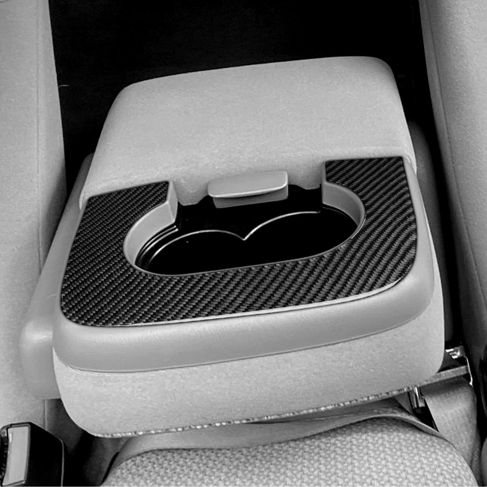 For Ford Raptor F-150 1997-2004 Car Armrest Panel Frame Trim Real Soft Carbon Fiber Interior Accessories Decoration Stickers