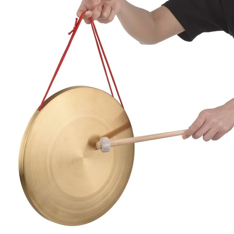 30Cm Hand gongs, cymbals, brass gongs, church opera, percussion with round hammers
