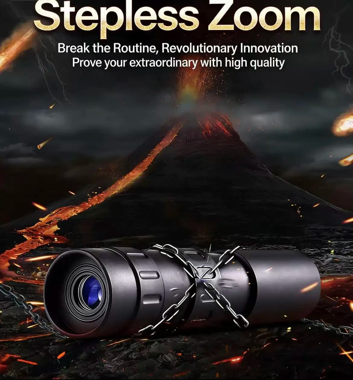 10-300x40 Zoom Telescope HD 4K Portable Strong Binoculars Long Range Professional Monocular BAK4-Prisms For Hunting Camping