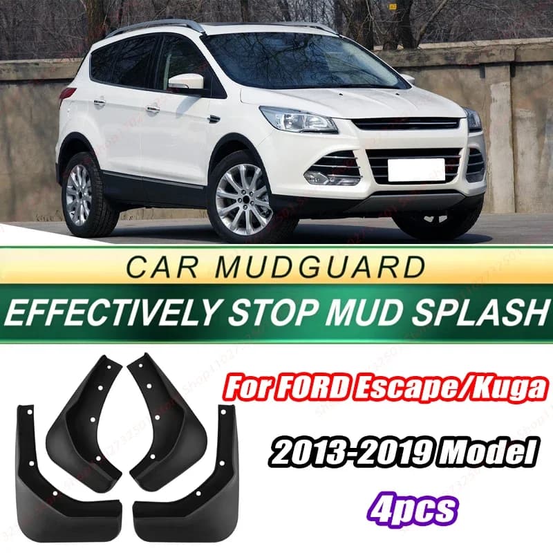 For FORD Escape Kuga 2013-2019 Model 4PCS Front Rear Mud Flaps Splash Guards Fender Mudguards Auto Accessories