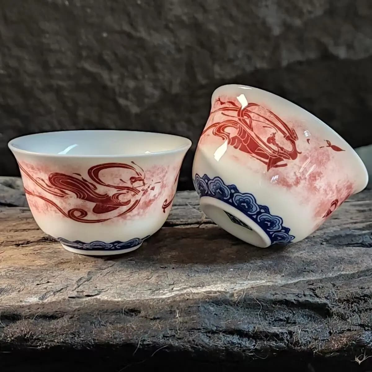 Exquisite China Porcelain Blue and White Porcelain beauty Pattern Mini Tea Cup 2