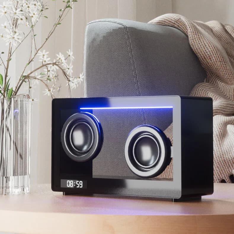 Great Design High-end Transparent  Speaker With Simple And Generous Appearance
