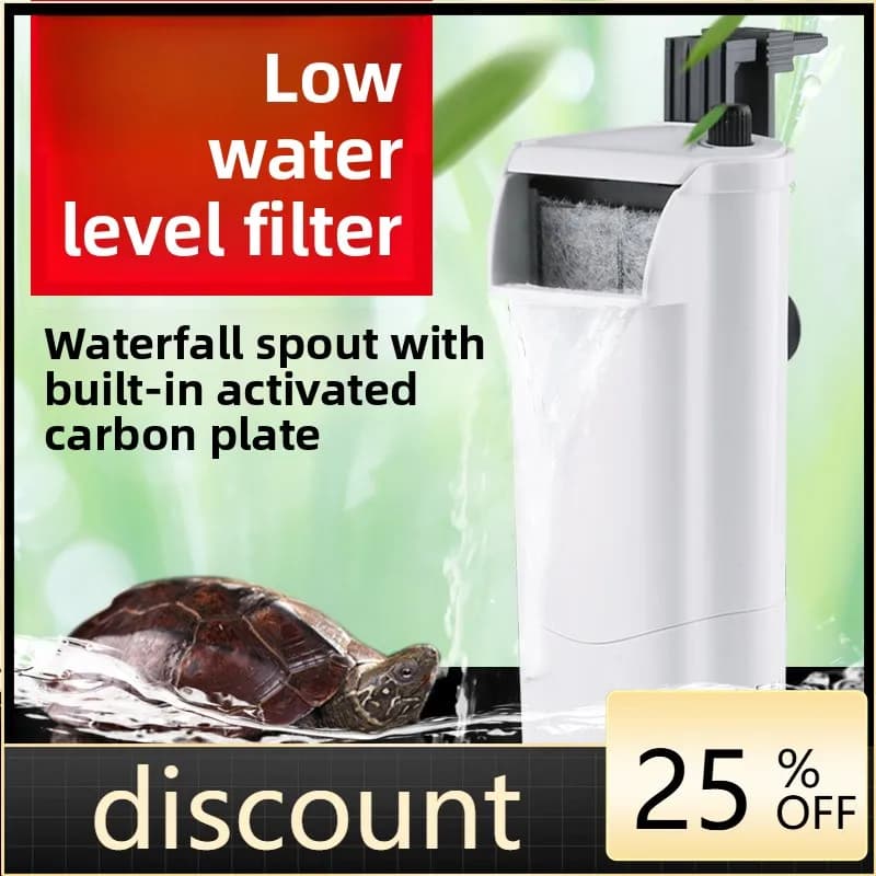 LH low water level turtle tank filter, small fish tank waterfall silent built-in water purifier