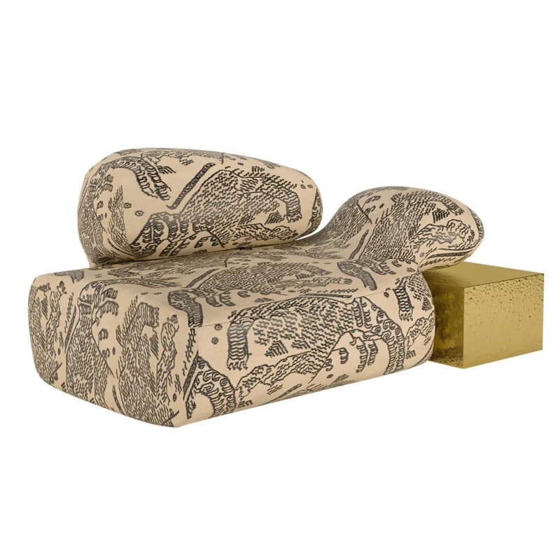 LH light luxury living room bedroom small apartment fabric leisure recliner beauty couch