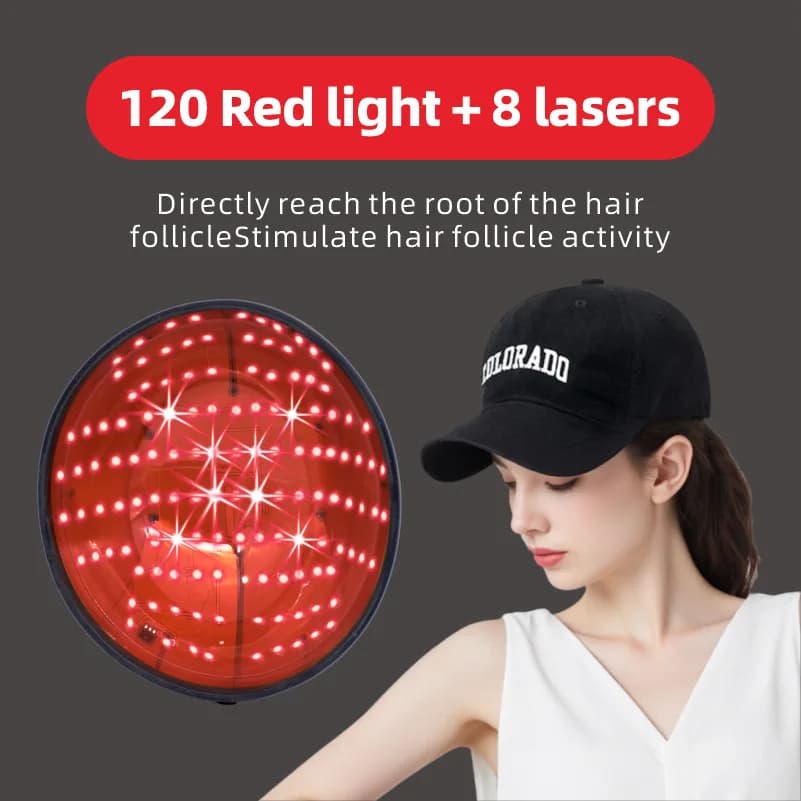Red light care Laser Hair growth cap care oil control Hair loss wholesale Scalp loss headwear
