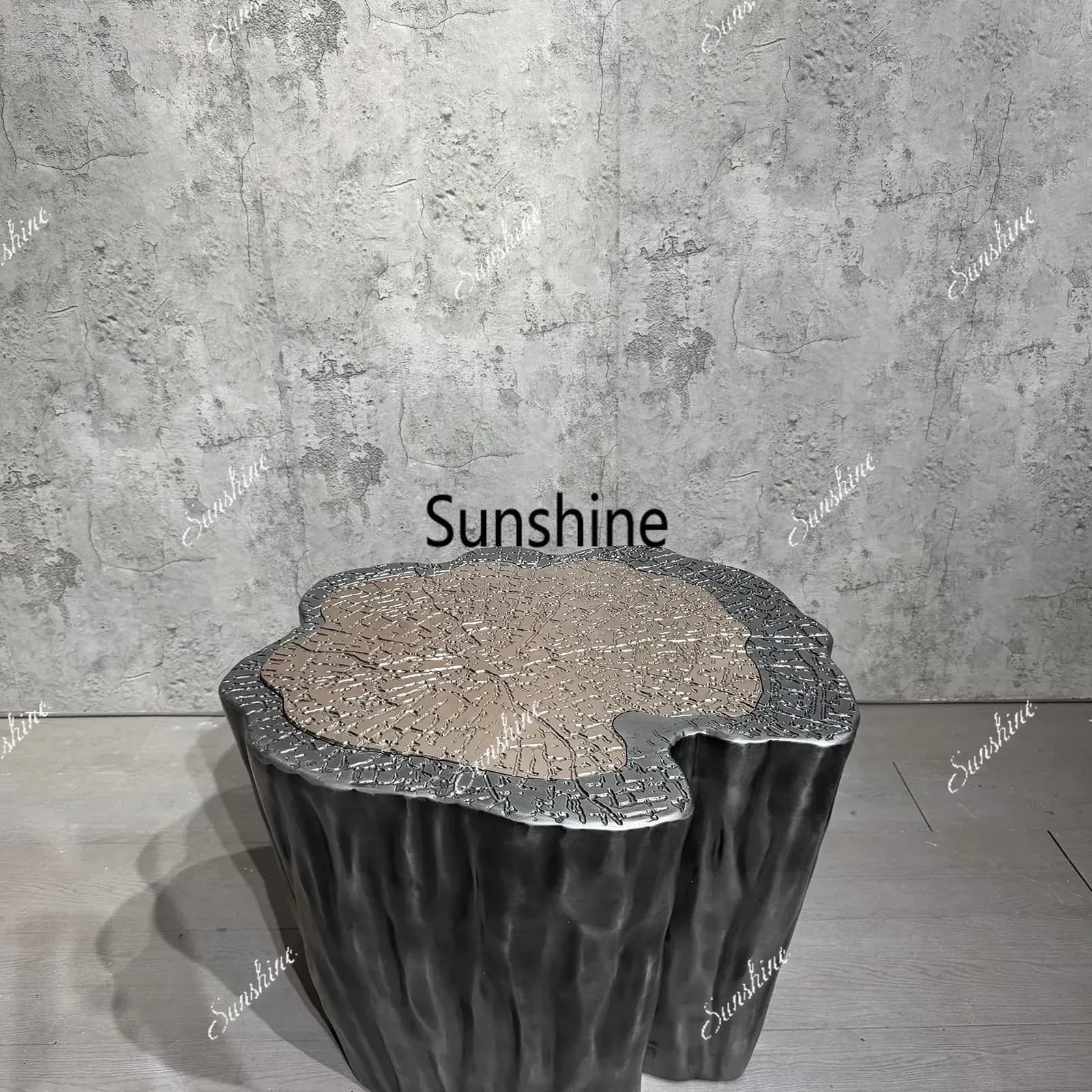 Italian light luxury solid wood stump coffee table high-end villa home*/
