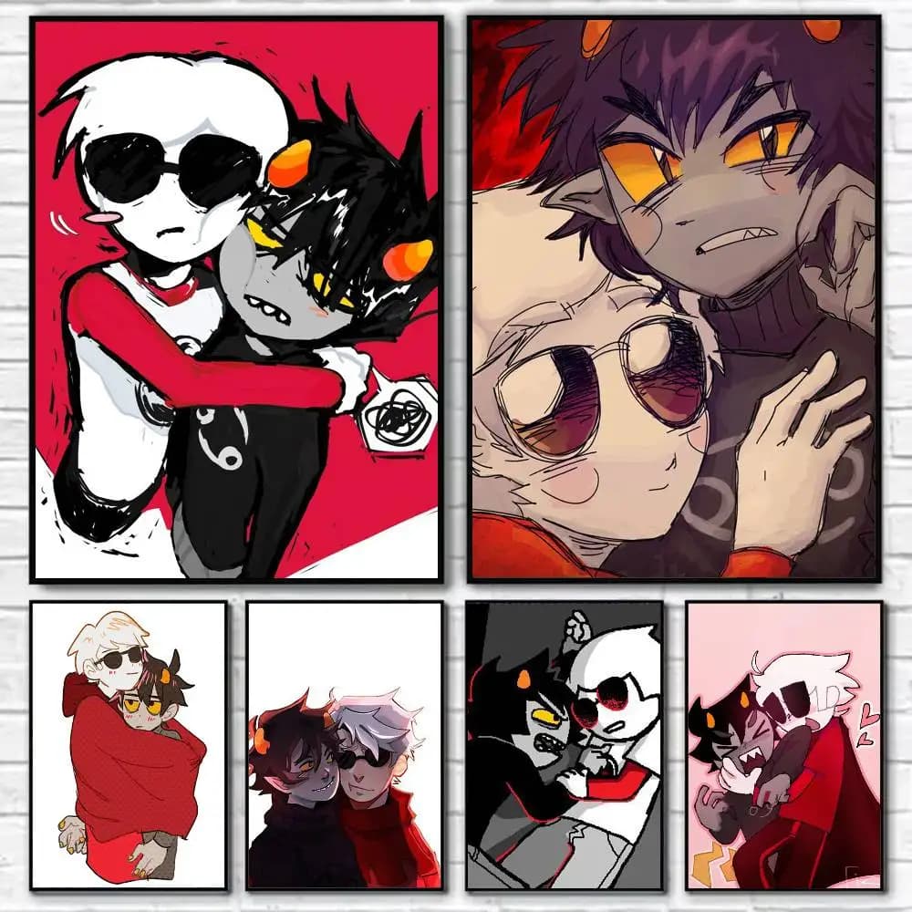H-Homestuck D-DaveKat Poster Self-adhesive Art Waterproof Paper Sticker Coffee House Bar Room Wall Decor