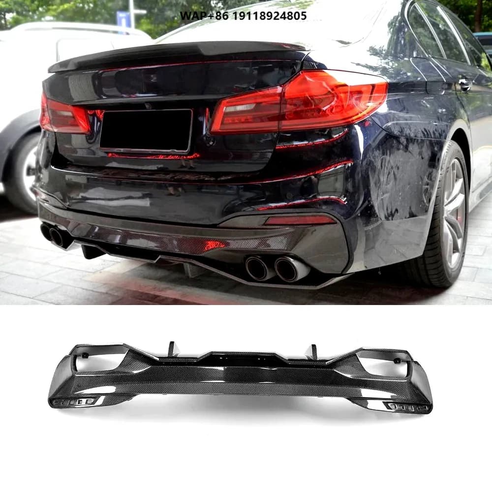G30 Carbon Fiber Rear Bumper Diffuser Lip for B-MW 5Series G30 G31 G38 520i 530i 540i M-sport 2018-2020
