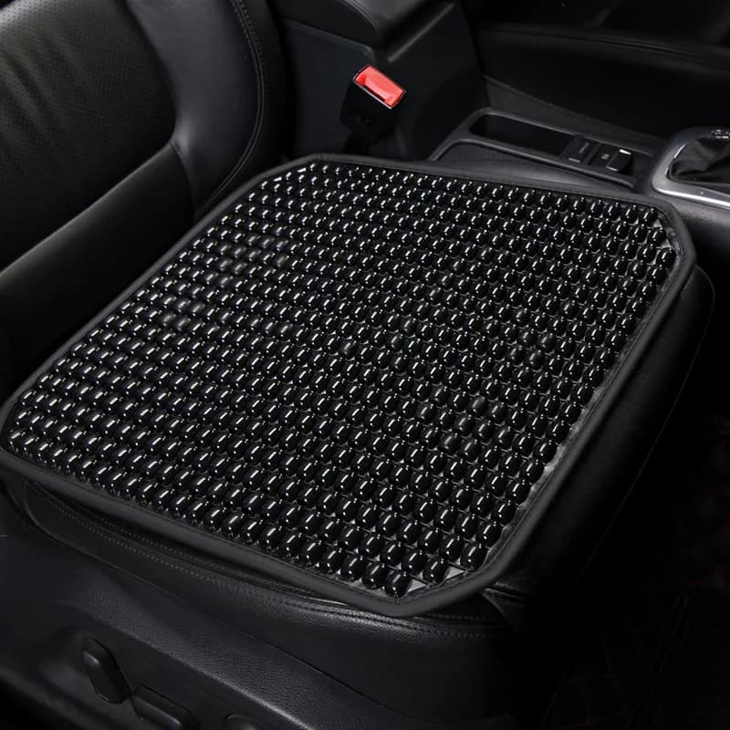 Universal Summer Car Seat Cool Cushion PVC Beaded Massage Automobile Chair Cover With Soft Waist Mat Breathable Durable 1PCS