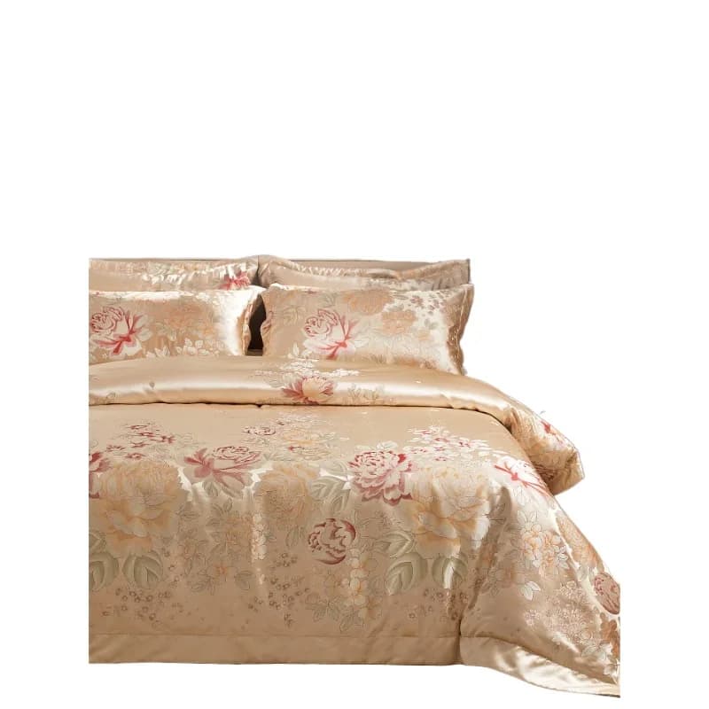 32 mmi heavy silk light luxury four-piece high-end jacquard quilt cover bed sheet bedding kit