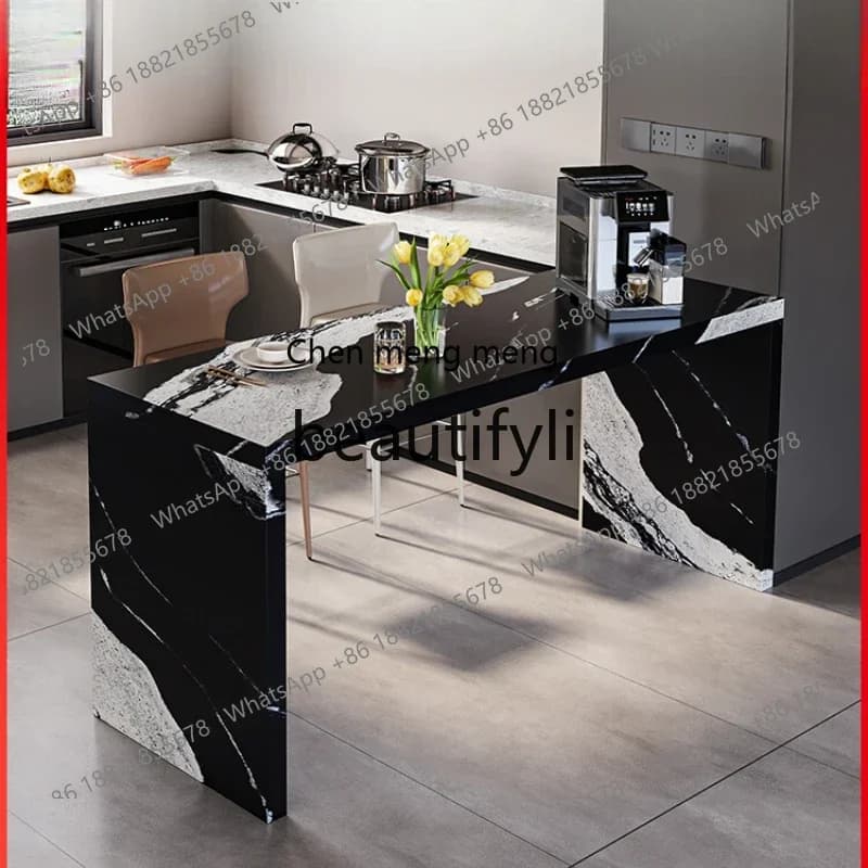 N178 G Tall bar table Household open kitchen Partition table Guest restaurant Slate bar
