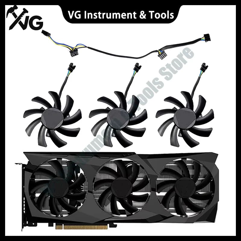 1/3 Pcs For XFX RX 6700 XT Speedster SWFT Video Card Fan 85MM T129215SU RX6700XT Replacement Graphics Card GPU Fan