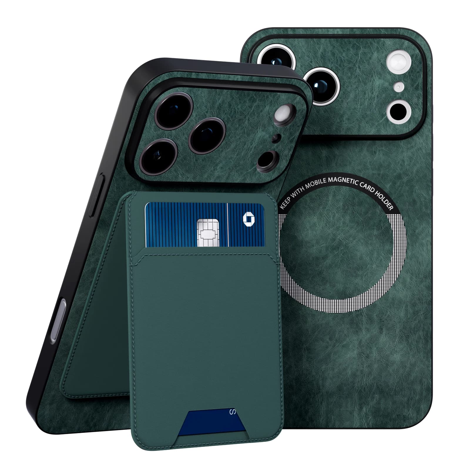 Wallet Case for Apple iPhone 17, 2 in 1 Strong Magnetic Detachable, Shockproof Phone Case Slim Leather Phone Stand