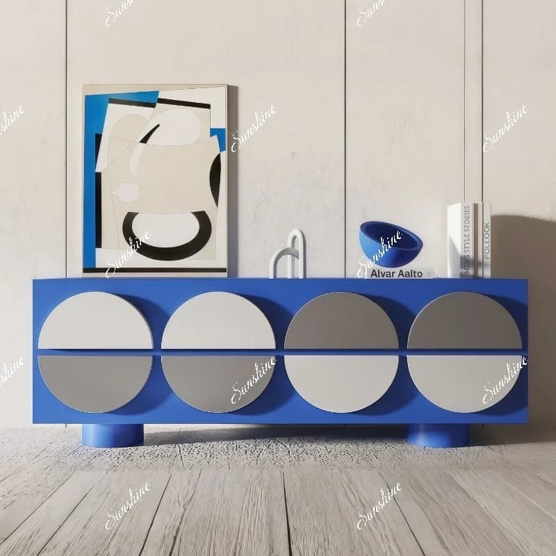 Modern minimalist paint TV cabinet side locker