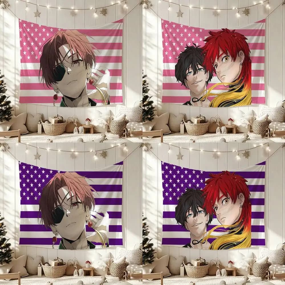 Anime Fighting W-WIND B-BREAKER Flag Digital Printing Banner for Garage Wall Out Door Decoration