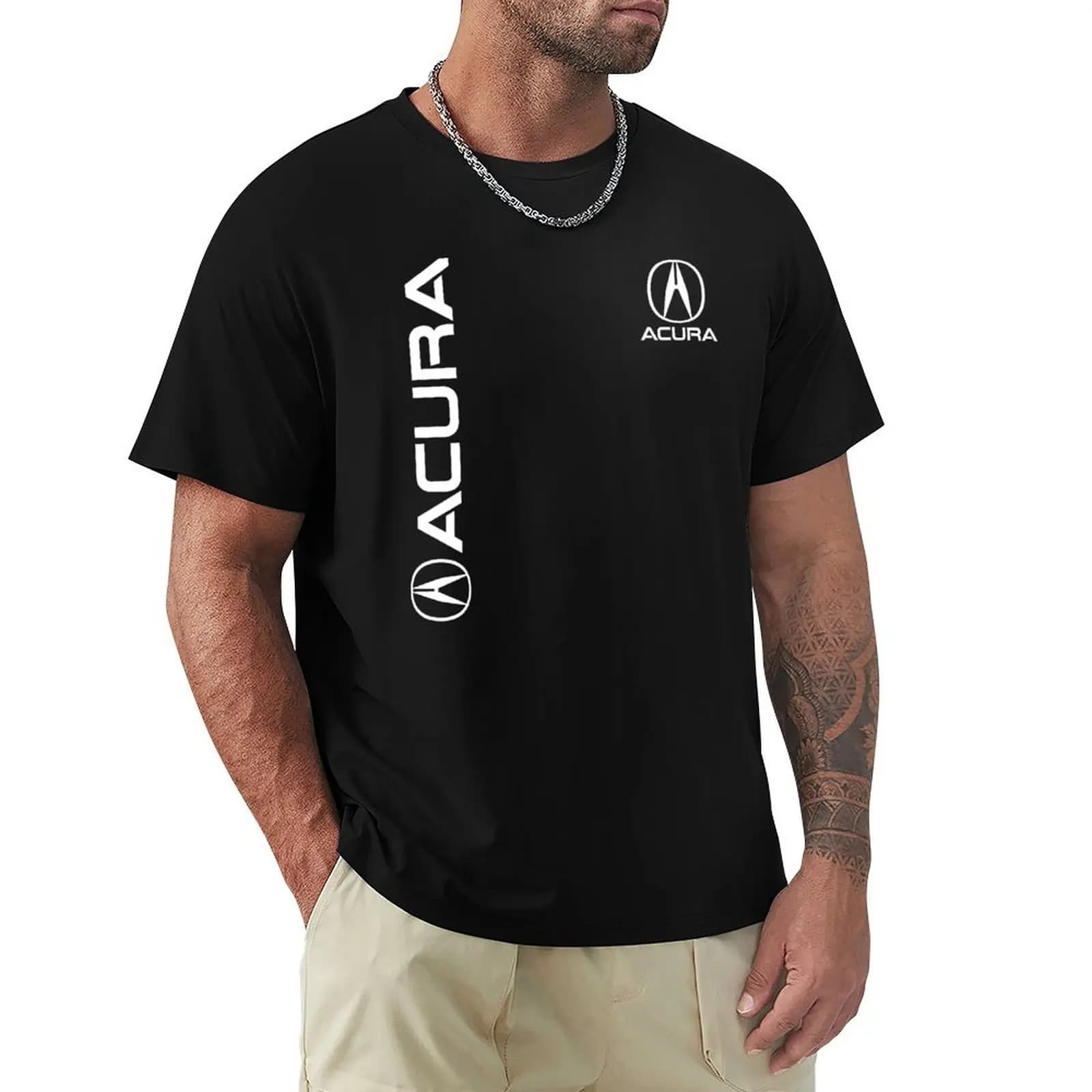 Acura Car Words T-Shirt basketball graphic tees summer 2025 sweat customs oversized t shirt men