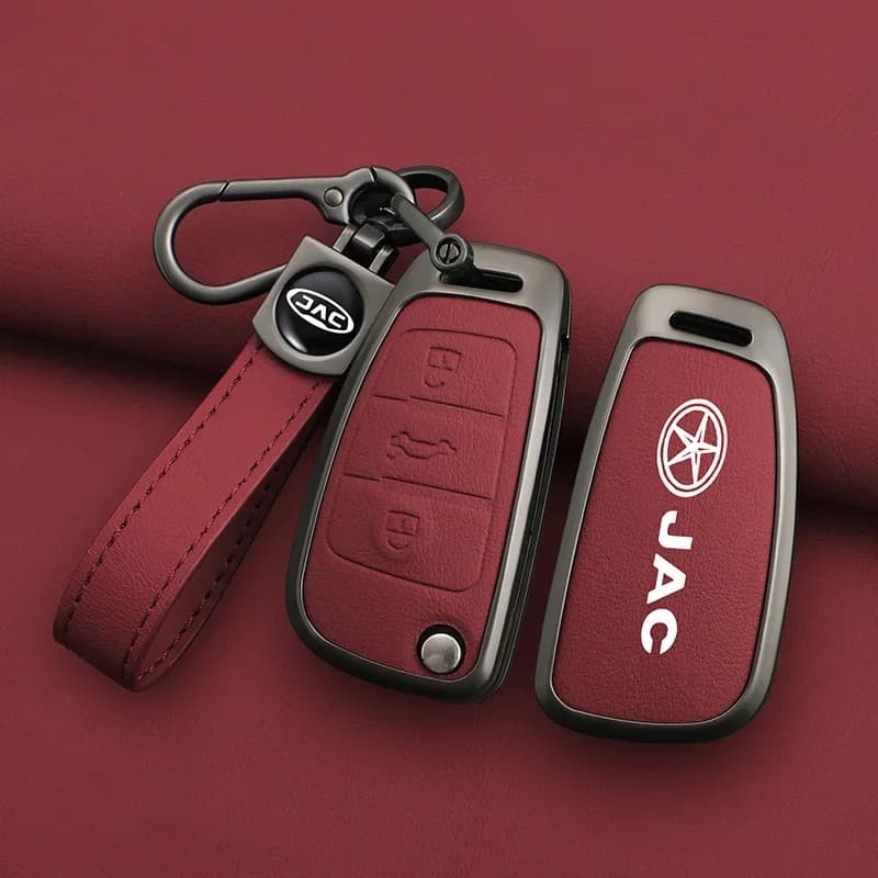 Zinc Alloy Car Key Case Cover Shell Bag For JAC S2 Refine S3 S4 S5 S7 R3 A5 7 T40 S5 X4 R3 SEI 3 2017 2018 2019 2020 Accessor