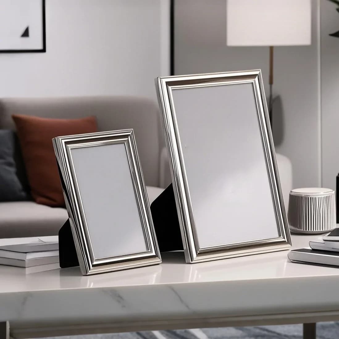 Aluminum European Photo Frame 5/6/7/8/10in High-grade Wedding Picture Frame Stand for Pictures Home Desktop Decor Gift